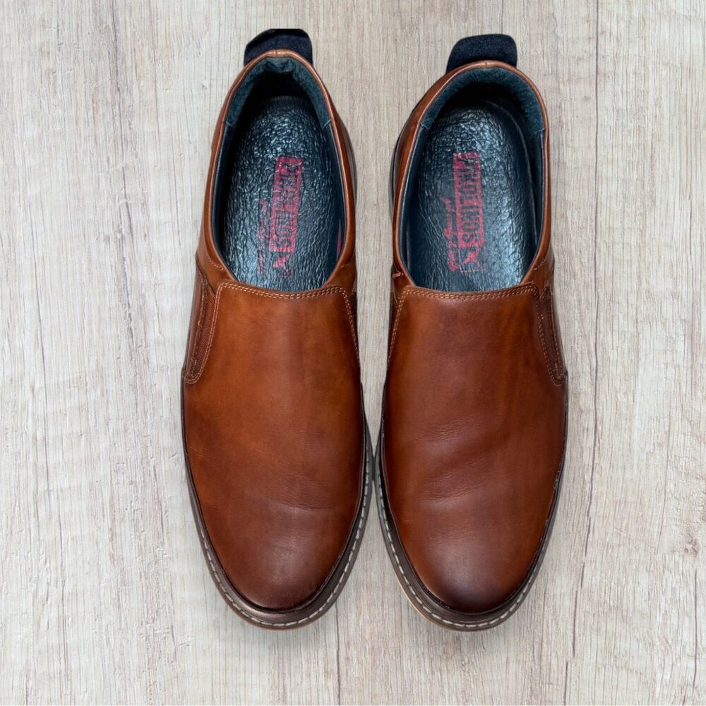 Pikolinos Mens Berna M8J-3150 Brown Slip On Brown Leather Loafer Shoes Size 9/42